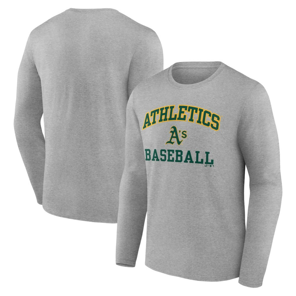 Athletics Logo Athletic Heart & Soul Long Sleeve T-Shirt - MLB
