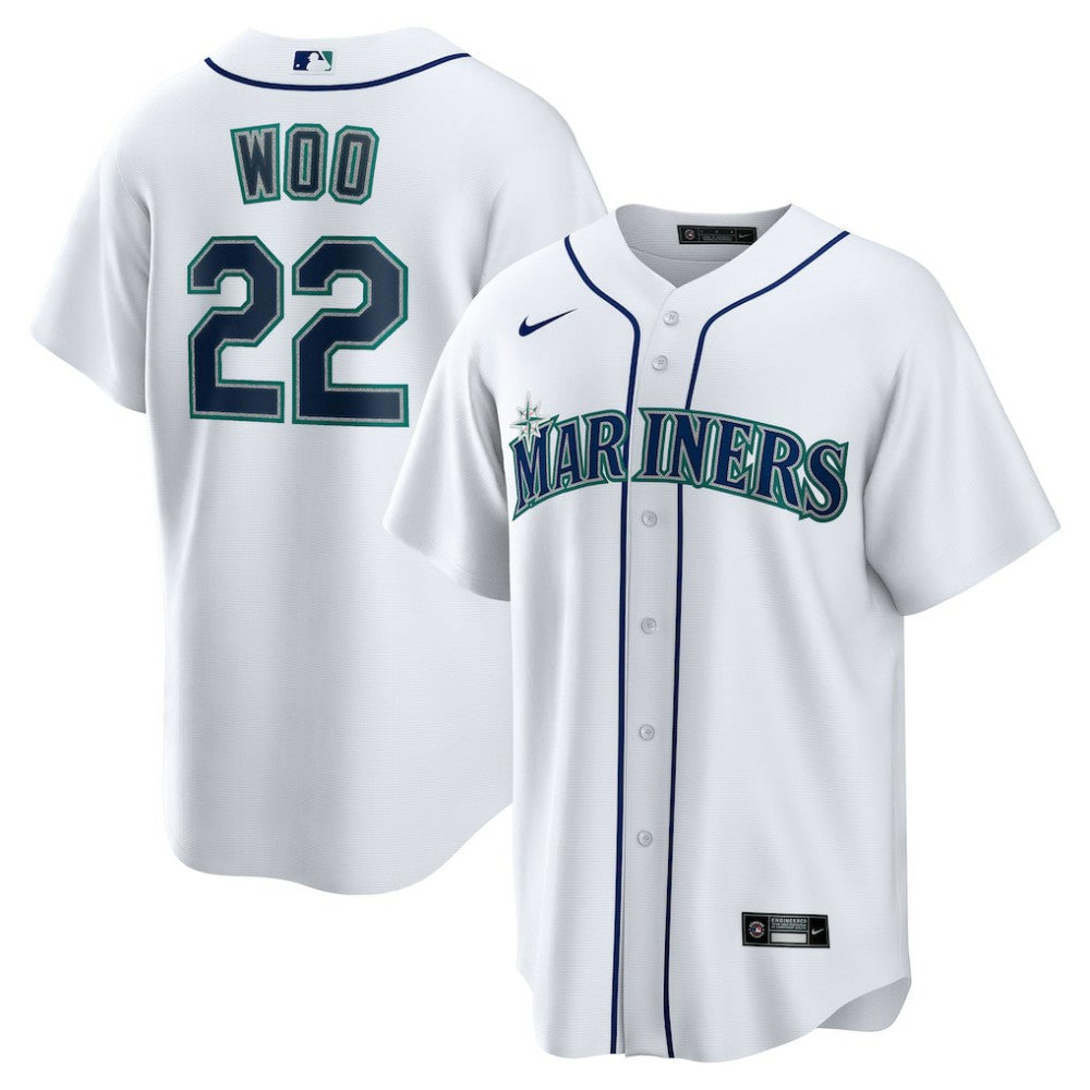 Bryan Woo Seattle Mariners Nike Home Replica Jersey - MLB