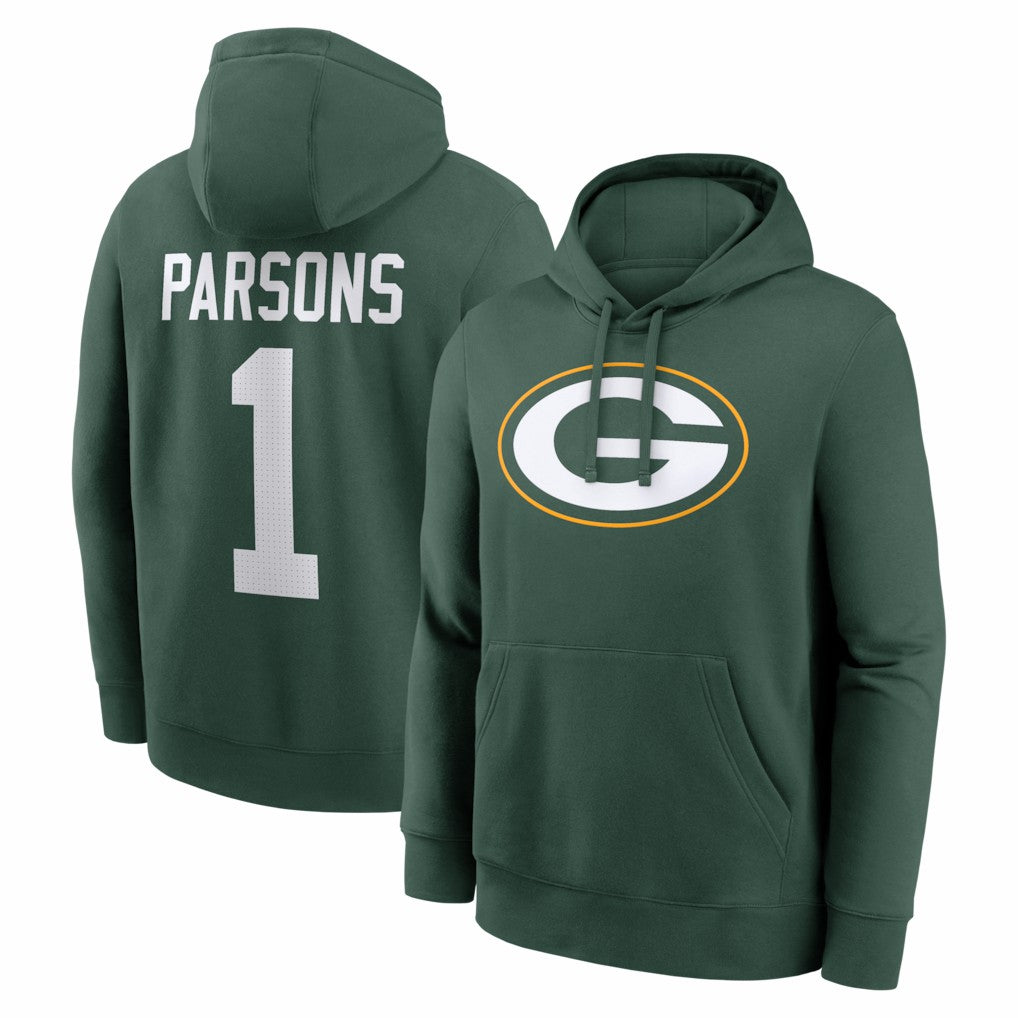 Micah Parsons Green Bay Packers Player Name & Number Fleece Hoodie Green | Nike for Sale
