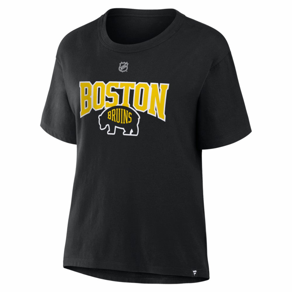 David Pastrnak Boston Bruins Fanatics Women's 2026 NHL Stadium Series Authentic Stack Name & Number T-Shirt - Black - NHL