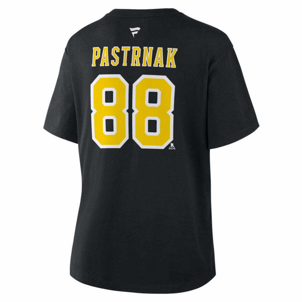 David Pastrnak Boston Bruins Fanatics Women's 2026 NHL Stadium Series Authentic Stack Name & Number T-Shirt - Black - NHL