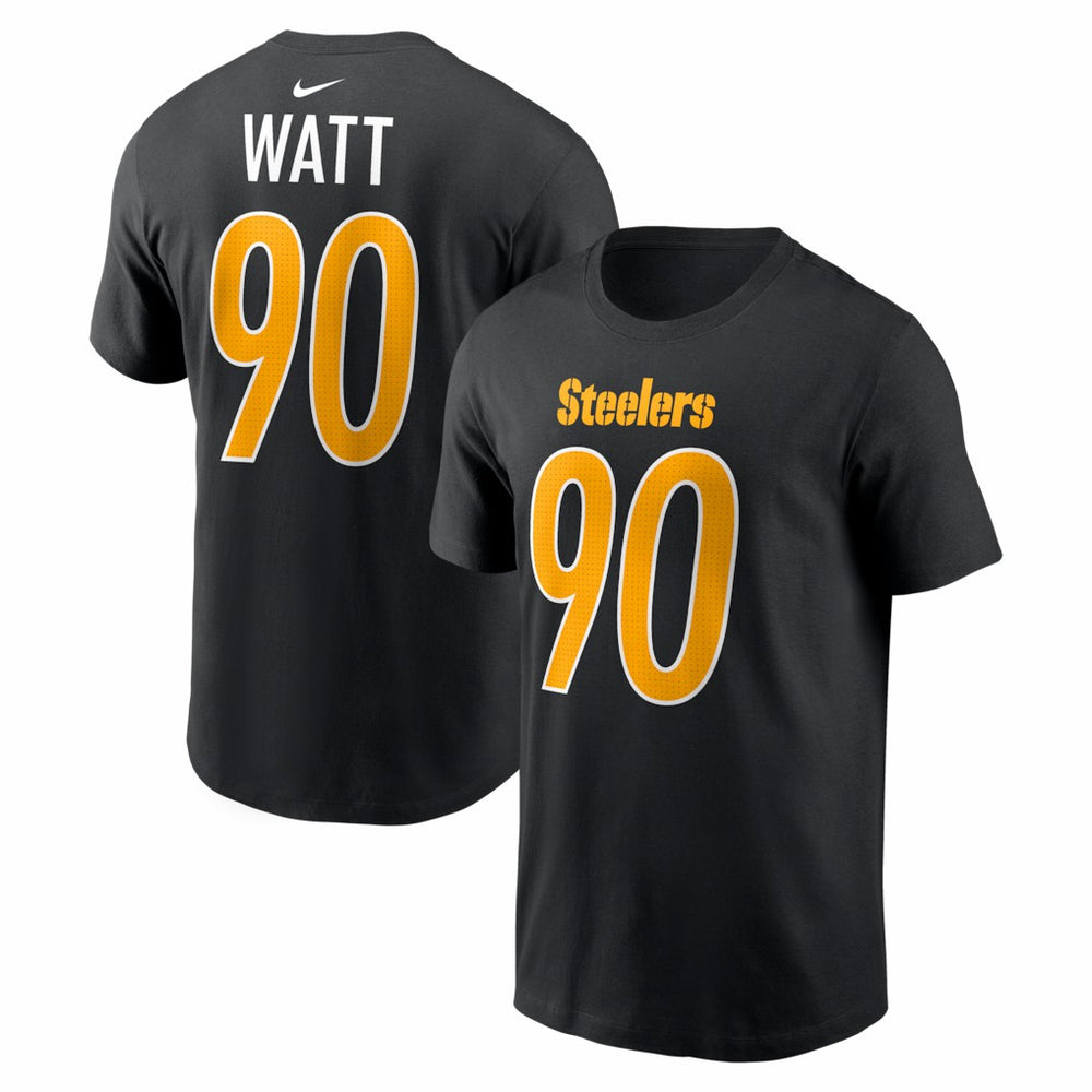 T.J. Watt Pittsburgh Steelers Carbon Name & Number T-Shirt Black | Nike for Sale