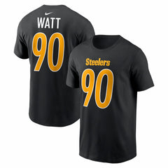 T.J. Watt Pittsburgh Steelers Carbon Name & Number T-Shirt Black | Nike for Sale