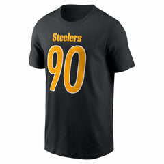 T.J. Watt Pittsburgh Steelers Carbon Name & Number T-Shirt Black | Nike for Sale