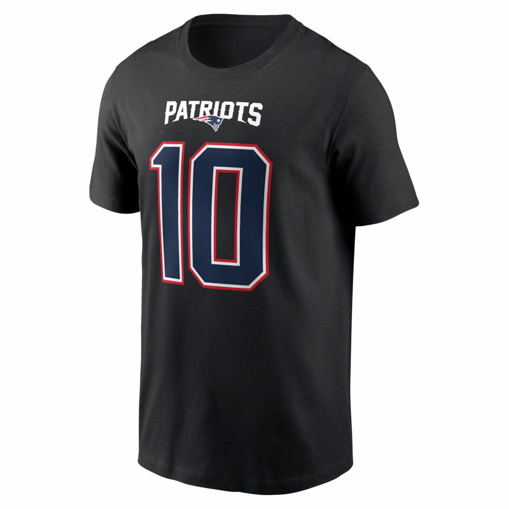 Drake Maye New England Patriots Carbon Name & Number T-Shirt Black | Nike for Sale