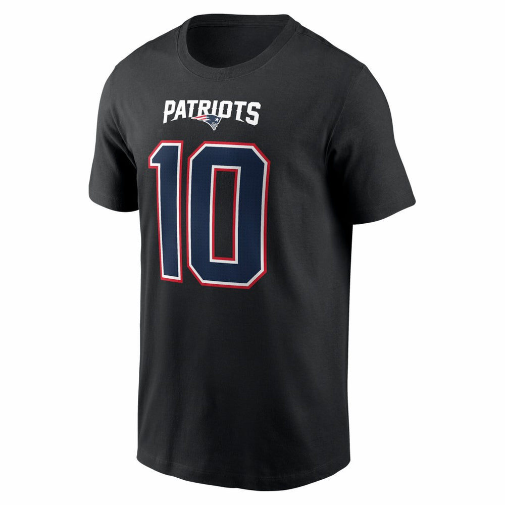 Drake Maye New England Patriots Carbon Name & Number T-Shirt Black | Nike for Sale