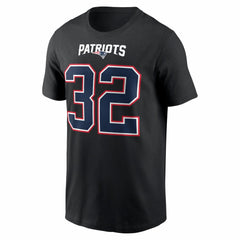 TreVeyon Henderson New England Patriots Carbon Name & Number T-Shirt Black | Nike for Sale