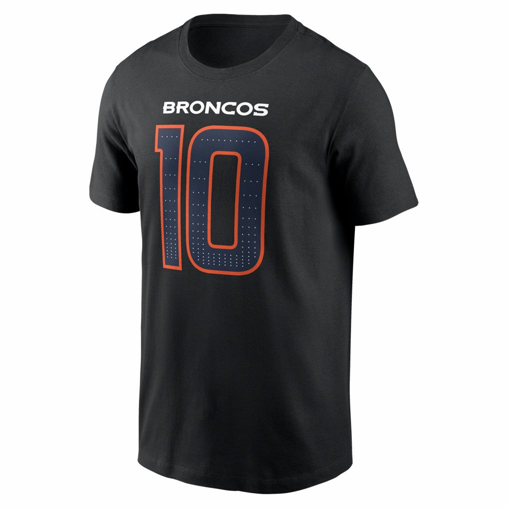 Bo Nix Denver Broncos Carbon Name & Number T-Shirt Black | Nike for Sale