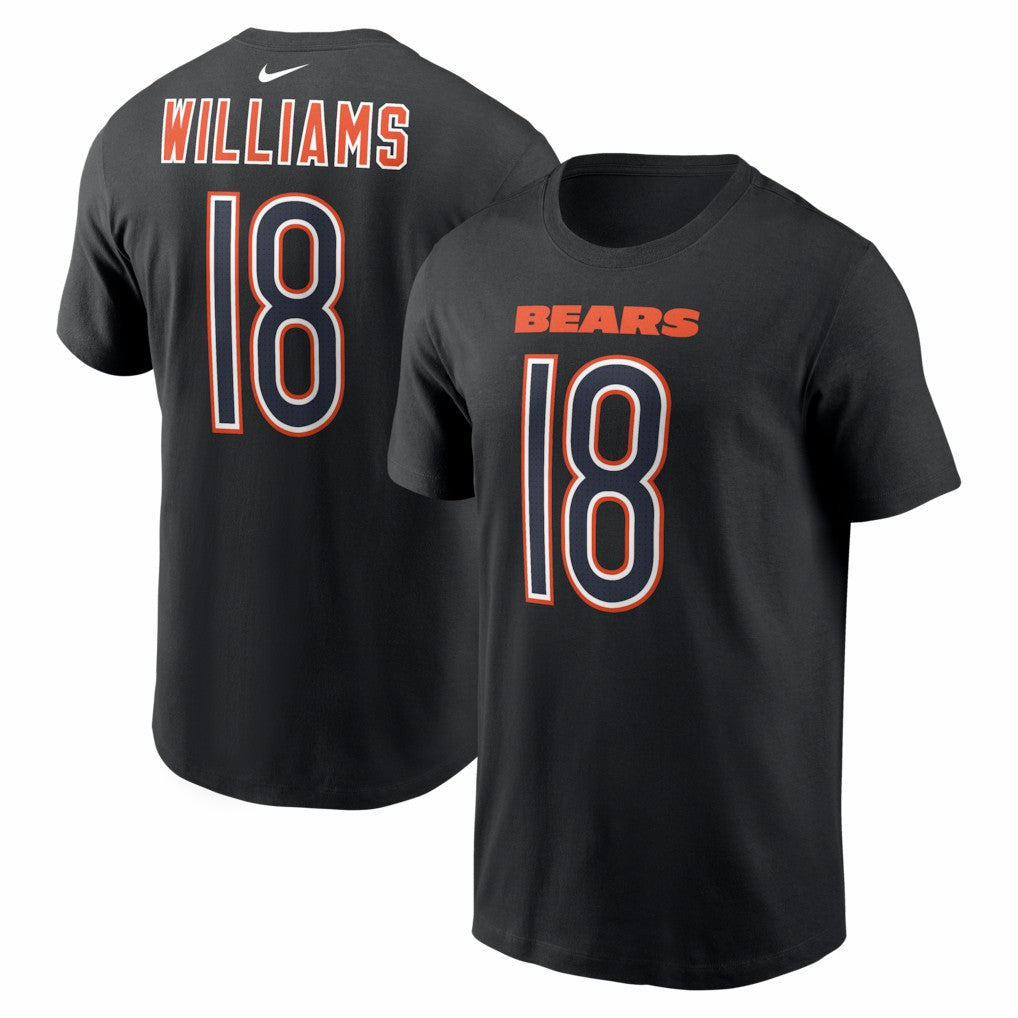 Caleb Williams Chicago Bears Carbon Name & Number T-Shirt Black | Nike for Sale