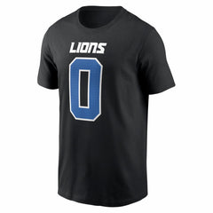 Jahmyr Gibbs Detroit Lions Carbon Name & Number T-Shirt Black | Nike for Sale