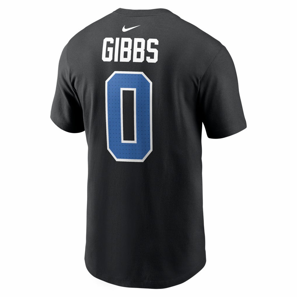 Jahmyr Gibbs Detroit Lions Carbon Name & Number T-Shirt Black | Nike for Sale