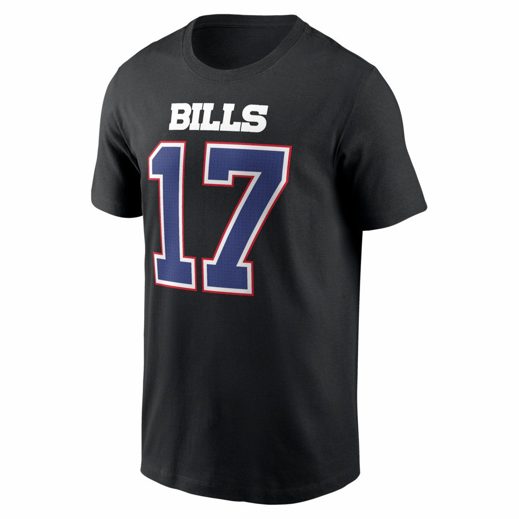 Josh Allen Buffalo Bills Carbon Name & Number T-Shirt Black | Nike for Sale