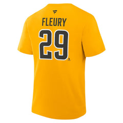 Marc-Andre Fleury Pittsburgh Penguins Fanatics Authentic Stack Name & Number T-Shirt - Gold - NHL