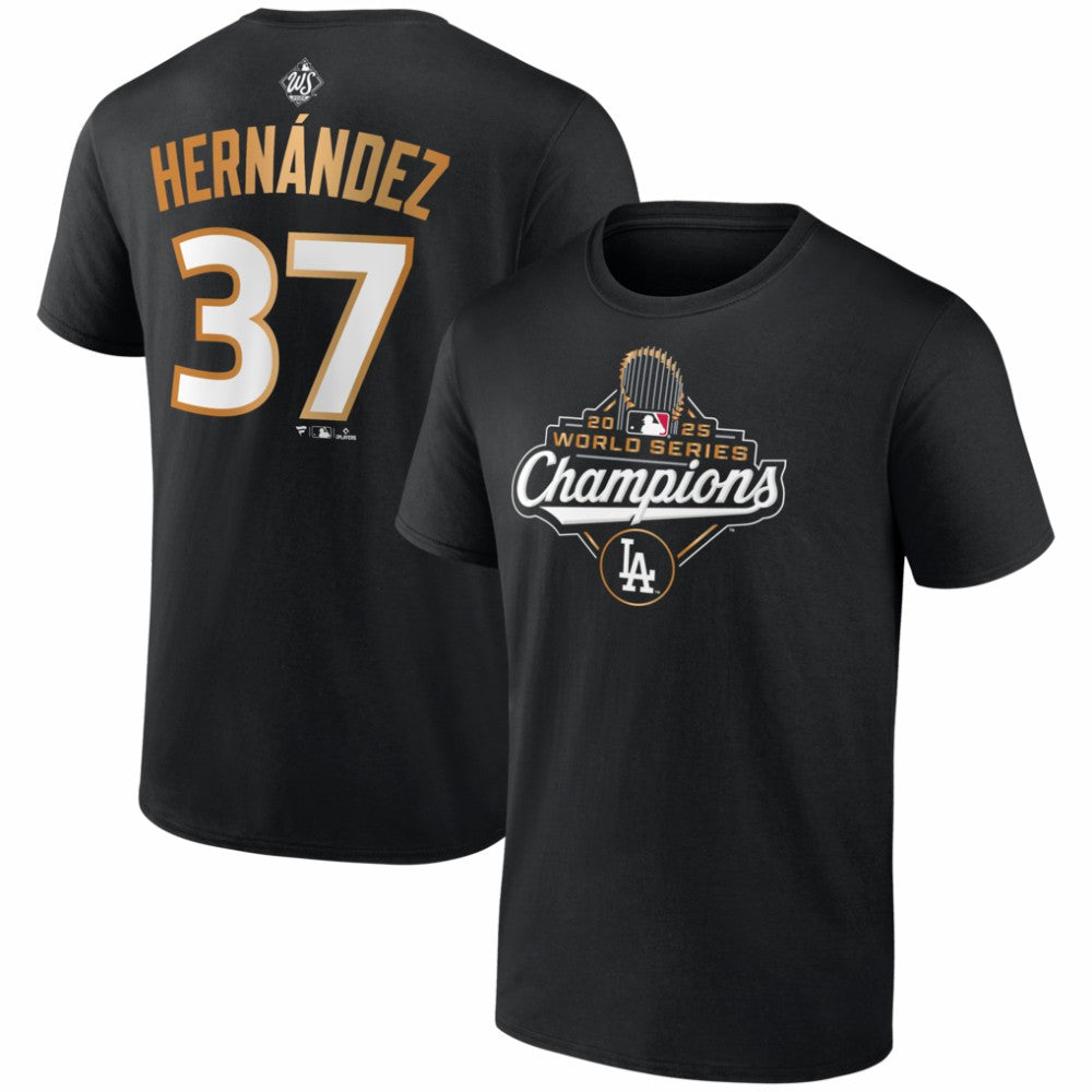 Teoscar Hernández Los Angeles Dodgers Fanatics 2025 World Series Champions Name & Number T-Shirt - MLB