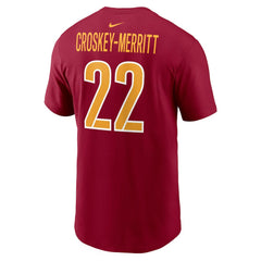 Jacory Croskey-Merritt Washington Commanders Player Name & Number T-Shirt Burgundy | Nike for Sale