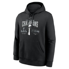 Seattle Seahawks Super Bowl LX Champions Locker Room Trophy Collection Fleece Hoodie Black | Nike for Sale
