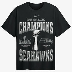 Seattle Seahawks Super Bowl LX Champions Locker Room Trophy Collection Authentic T-Shirt Black | Nike for Sale