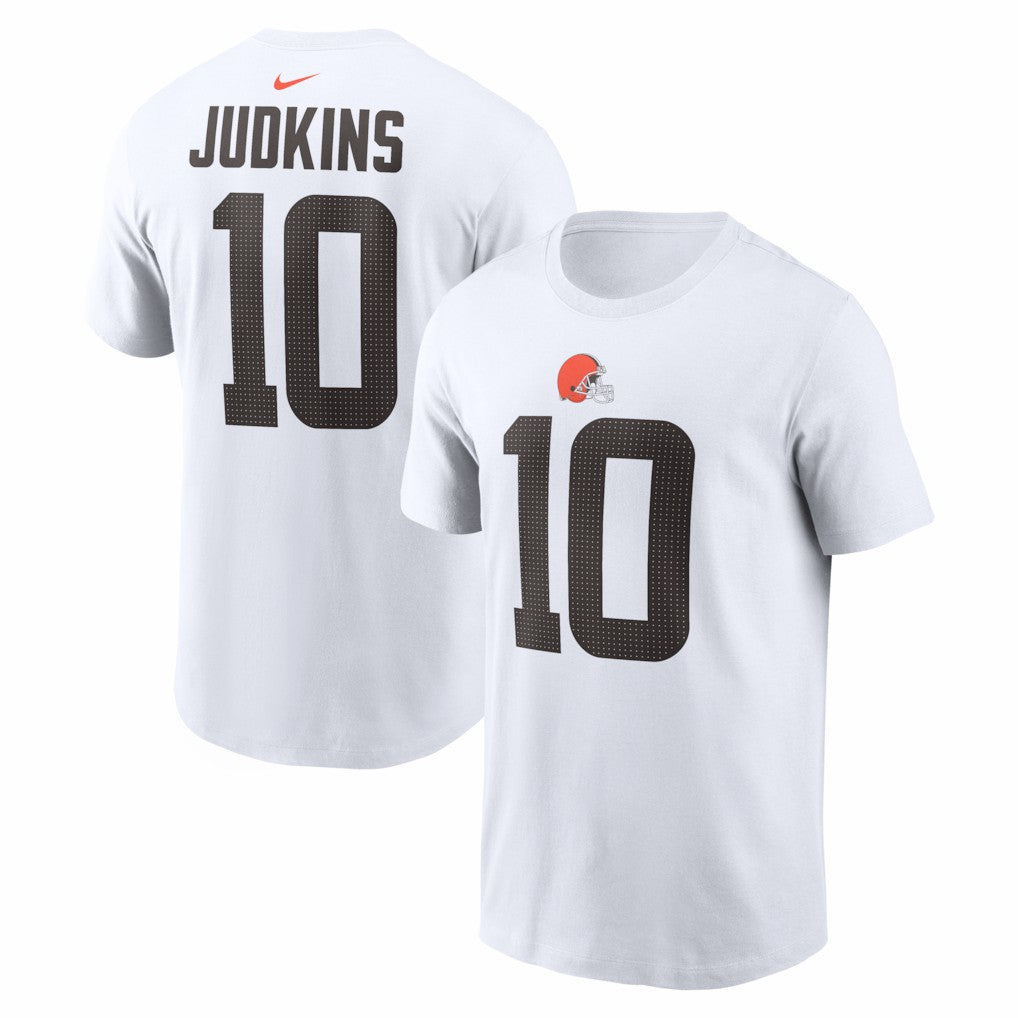 Quinshon Judkins Cleveland Browns Name & Number T-Shirt White | Nike for Sale