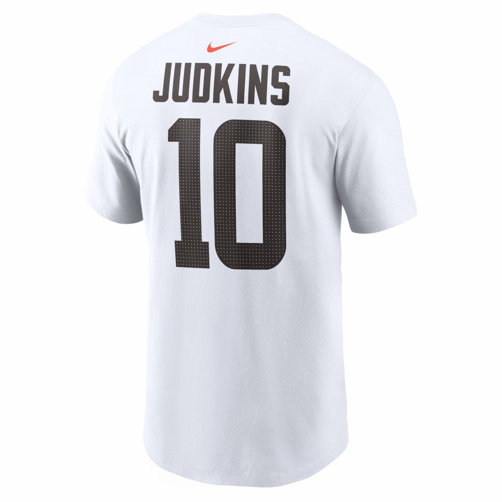 Quinshon Judkins Cleveland Browns Name & Number T-Shirt White | Nike for Sale