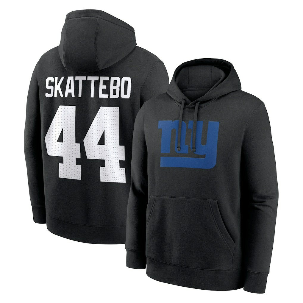 Cam Skattebo New York Giants Player Name & Number Fleece Hoodie Black | Nike for Sale