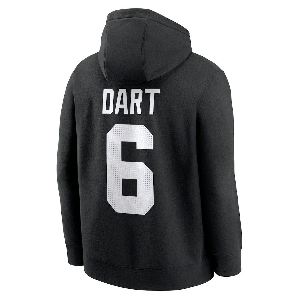 Jaxson Dart New York Giants Player Name & Number Fleece Hoodie Black | Nike for Sale