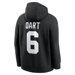 Jaxson Dart New York Giants Player Name & Number Fleece Hoodie Black | Nike for Sale