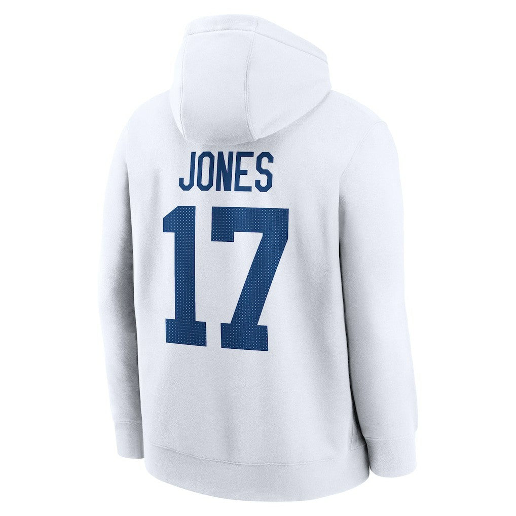 Daniel Jones Indianapolis Colts Player Name & Number Fleece Hoodie White | Nike for Sale