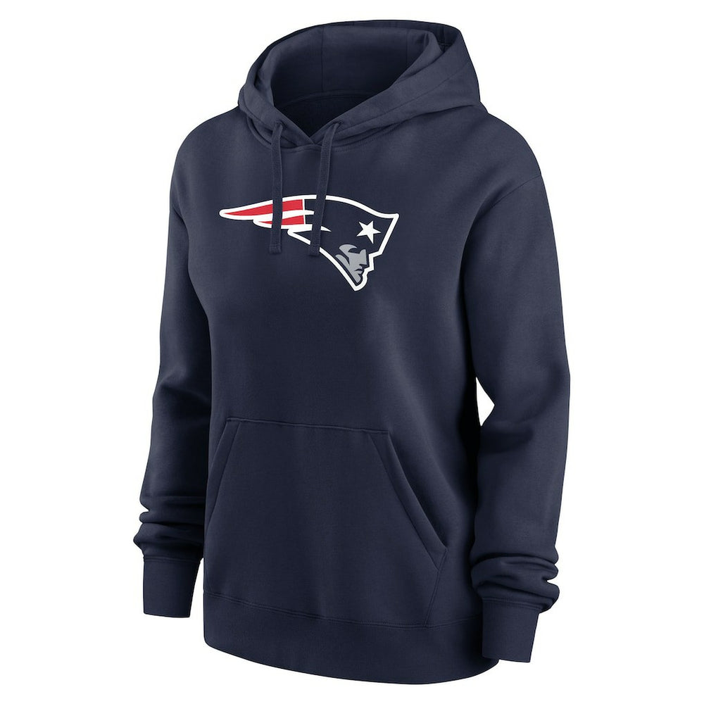 Drake Maye New England Patriots Women's Player Name & Number Fleece Hoodie Navy | Nike for Sale