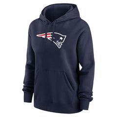 Drake Maye New England Patriots Women's Player Name & Number Fleece Hoodie Navy | Nike for Sale