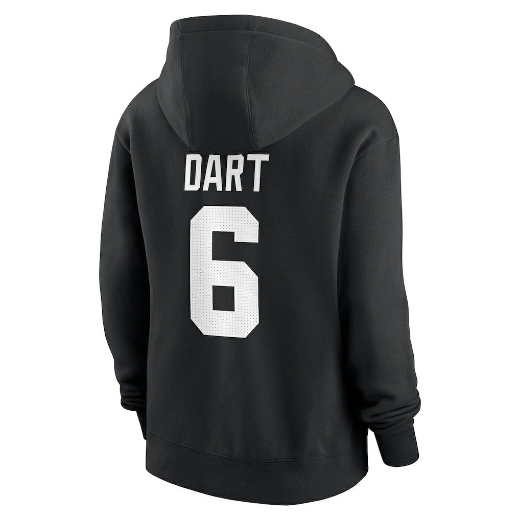 Jaxson Dart New York Giants Women's Player Name & Number Fleece Hoodie Black | Nike for Sale