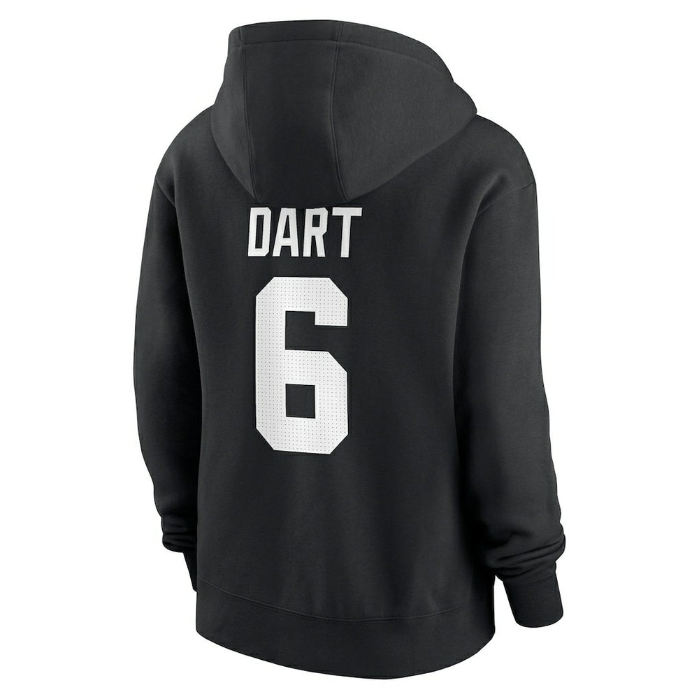 Jaxson Dart New York Giants Women's Player Name & Number Fleece Hoodie Black | Nike for Sale