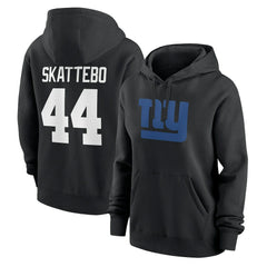 Cam Skattebo New York Giants Women's Player Name & Number Fleece Hoodie Black | Nike for Sale