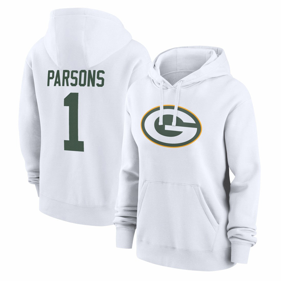 Micah Parsons Green Bay Packers Women's Player Name & Number Fleece Hoodie White | Nike for Sale