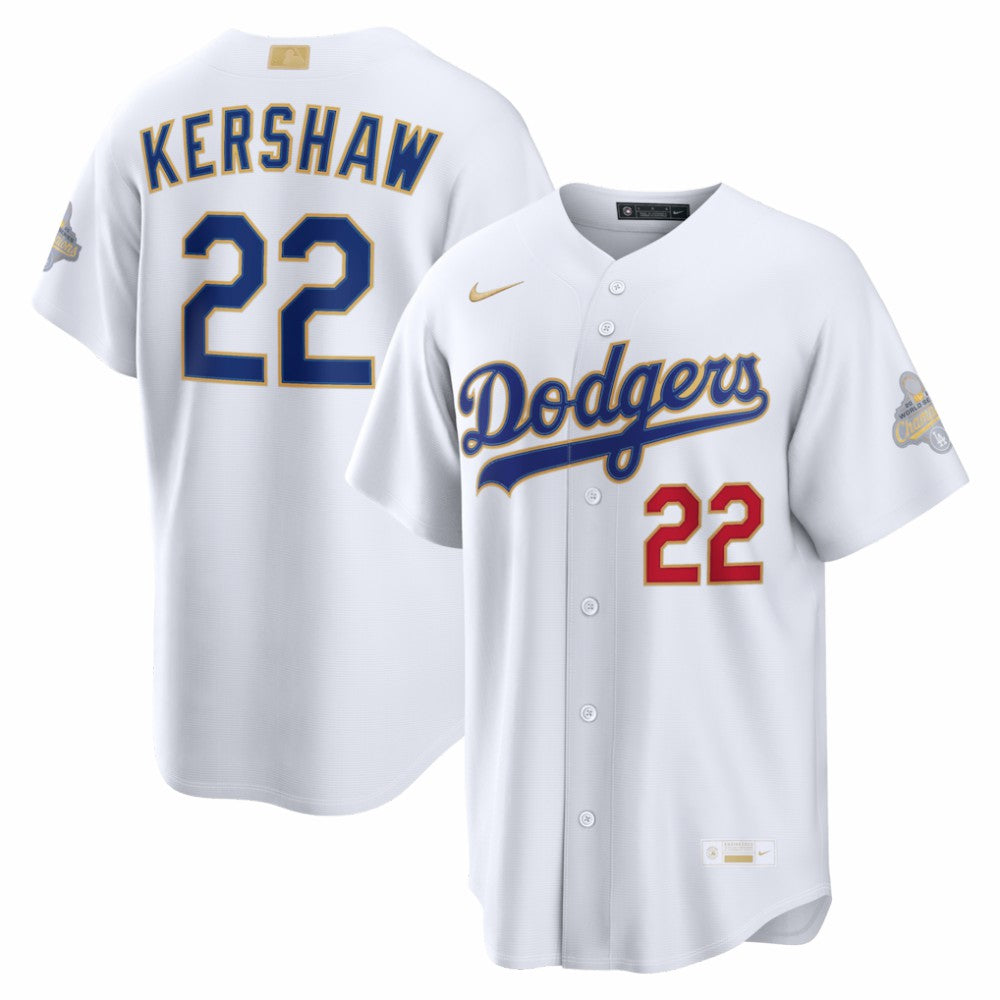 Clayton Kershaw Los Angeles Dodgers Nike 2026 Gold Collection Stadium Jersey - MLB