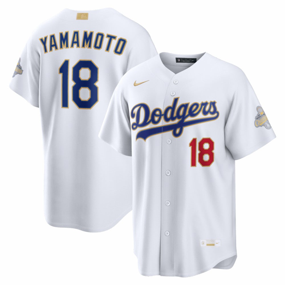 Yoshinobu Yamamoto Los Angeles Dodgers Nike 2026 Gold Collection Stadium Jersey - MLB