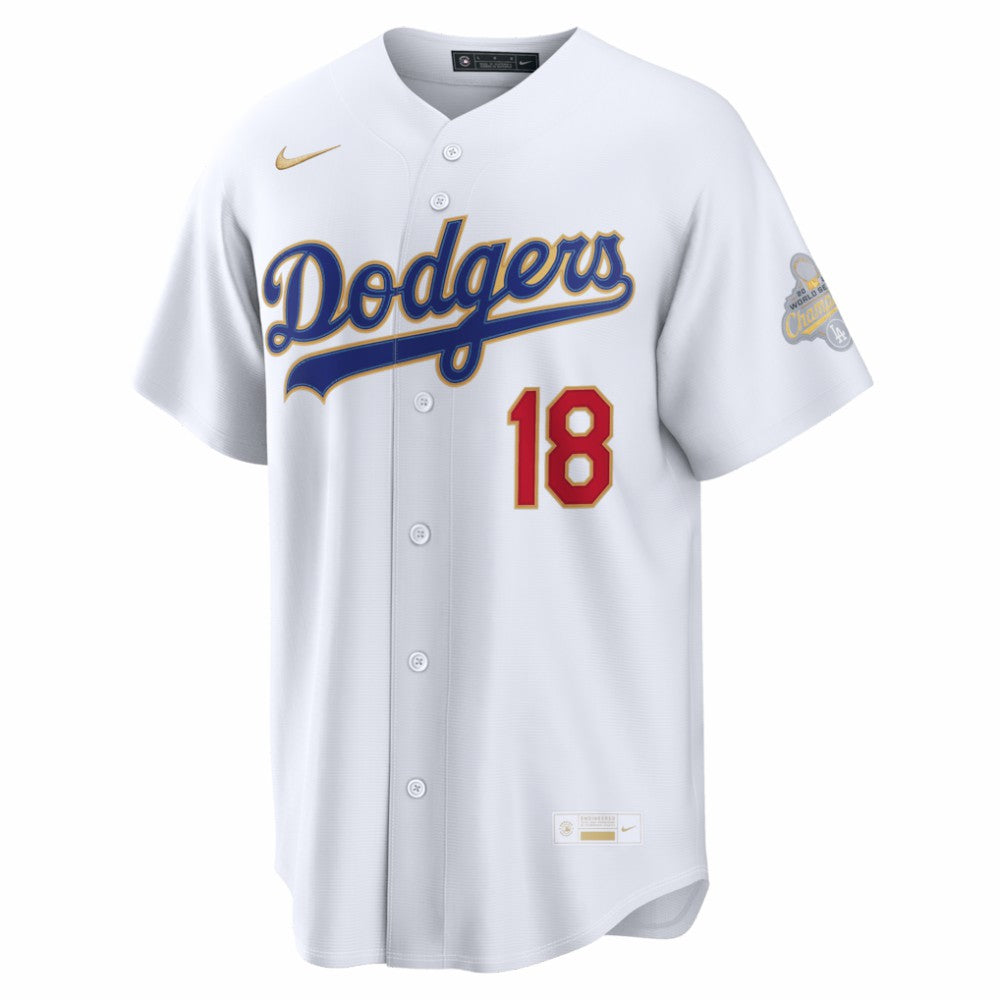 Yoshinobu Yamamoto Los Angeles Dodgers Nike 2026 Gold Collection Stadium Jersey - MLB