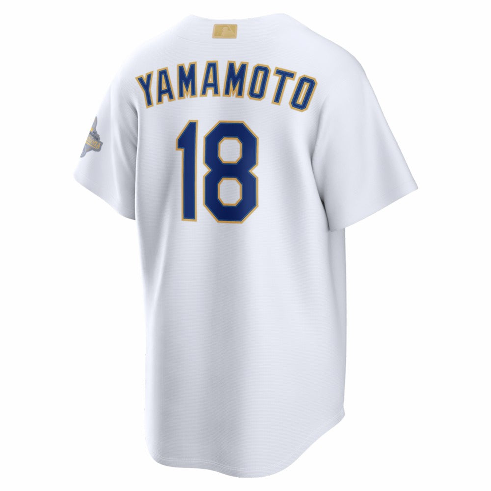 Yoshinobu Yamamoto Los Angeles Dodgers Nike 2026 Gold Collection Stadium Jersey - MLB