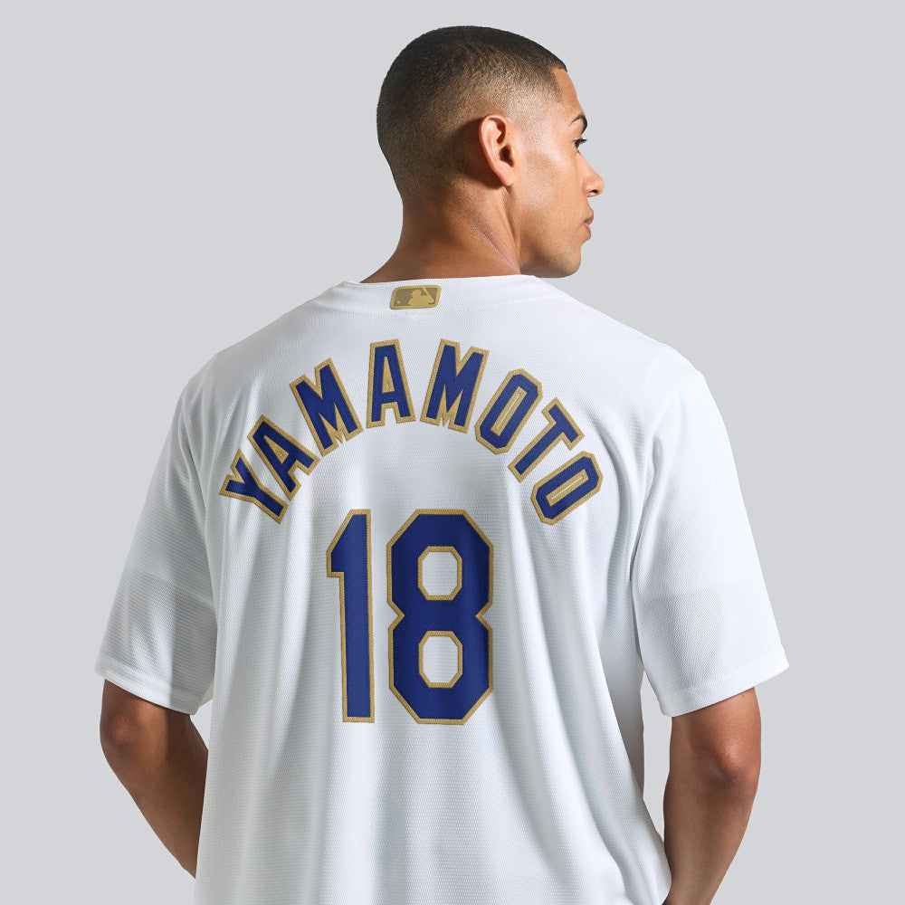 Yoshinobu Yamamoto Los Angeles Dodgers Nike 2026 Gold Collection Stadium Jersey - MLB
