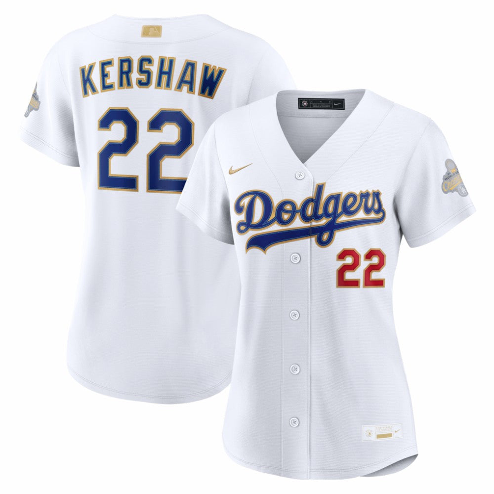 Clayton Kershaw Los Angeles Dodgers Nike Women's 2026 Gold Collection Stadium Jersey - MLB