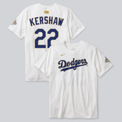 Clayton Kershaw Los Angeles Dodgers Nike 2026 Gold Collection Player Name & Number T-Shirt - MLB