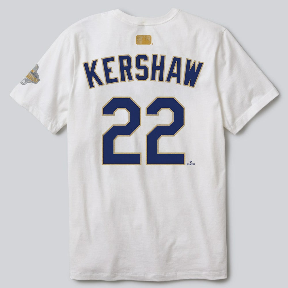 Clayton Kershaw Los Angeles Dodgers Nike 2026 Gold Collection Player Name & Number T-Shirt - MLB
