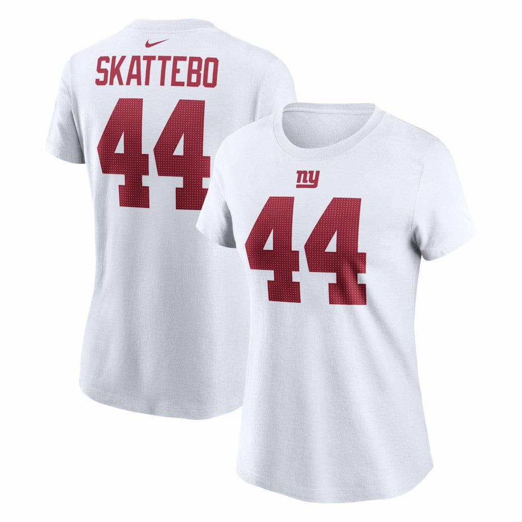Cam Skattebo New York Giants Women's Name & Number T-Shirt White | Nike for Sale