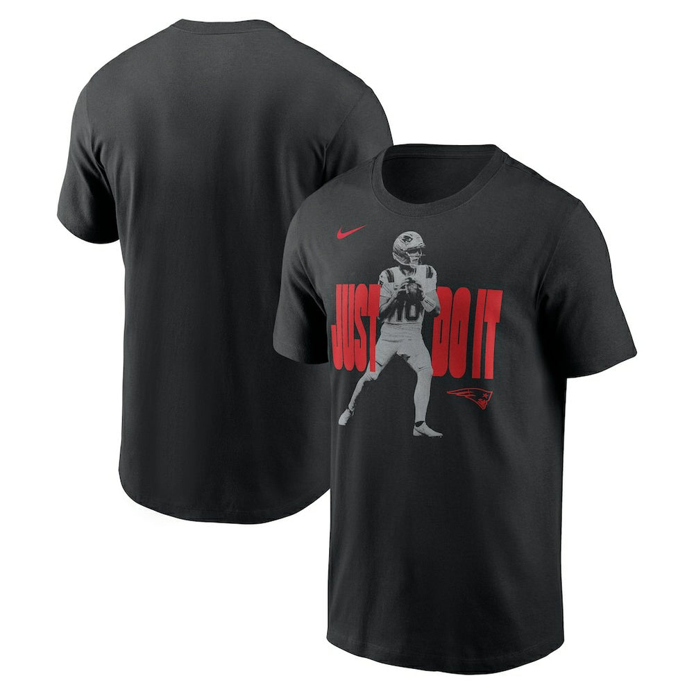 Drake Maye New England Patriots Just Do It T-Shirt Black | Nike for Sale
