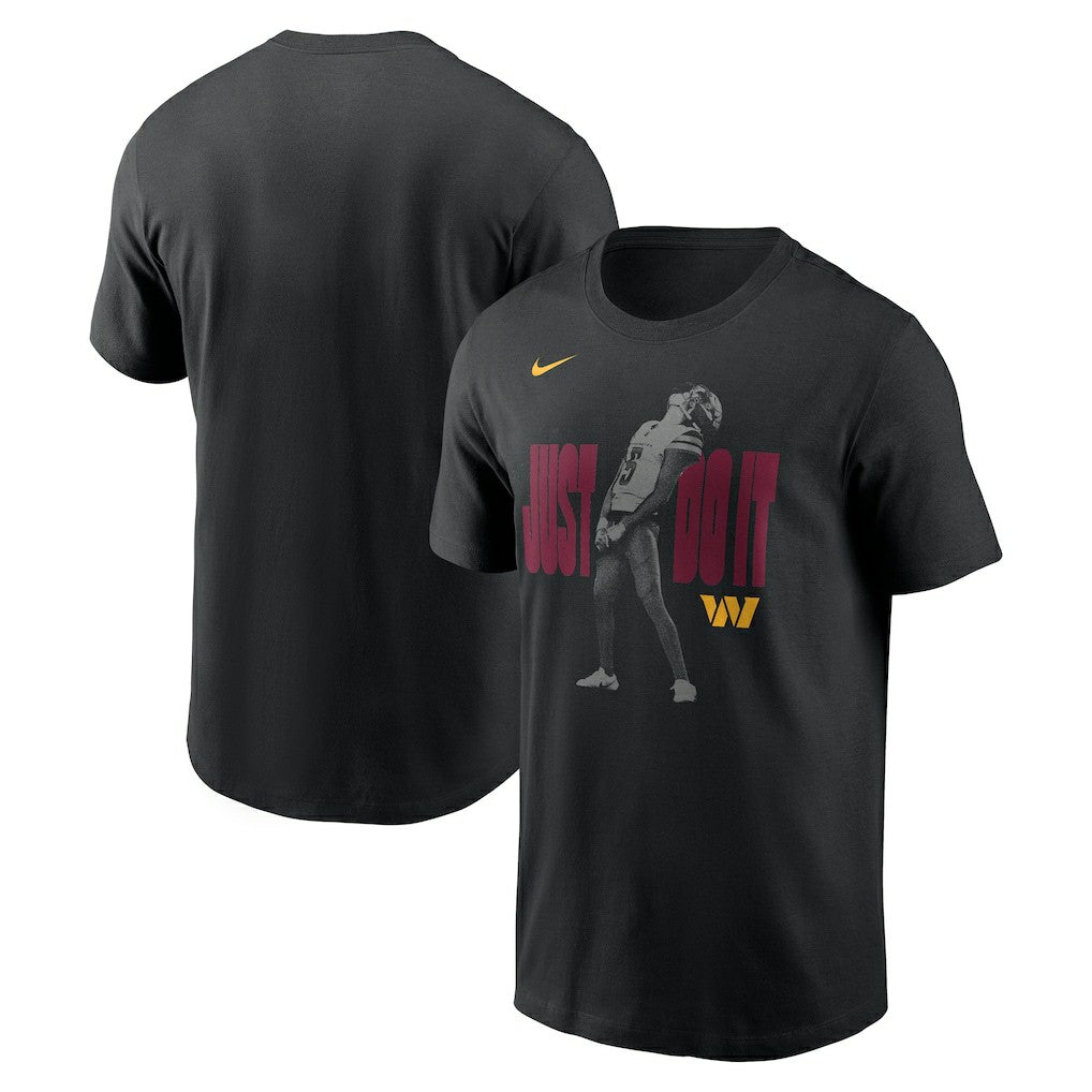 Jayden Daniels Washington Commanders Just Do It T-Shirt Black | Nike for Sale