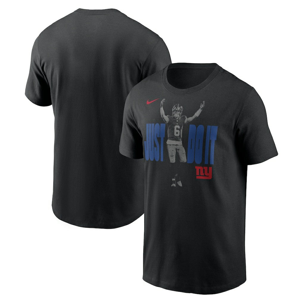Jaxson Dart New York Giants Just Do It T-Shirt Black | Nike for Sale