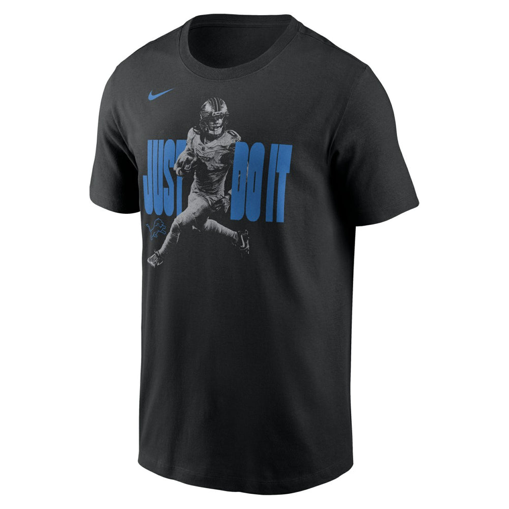 Jahmyr Gibbs Detroit Lions Just Do It T-Shirt Black | Nike for Sale