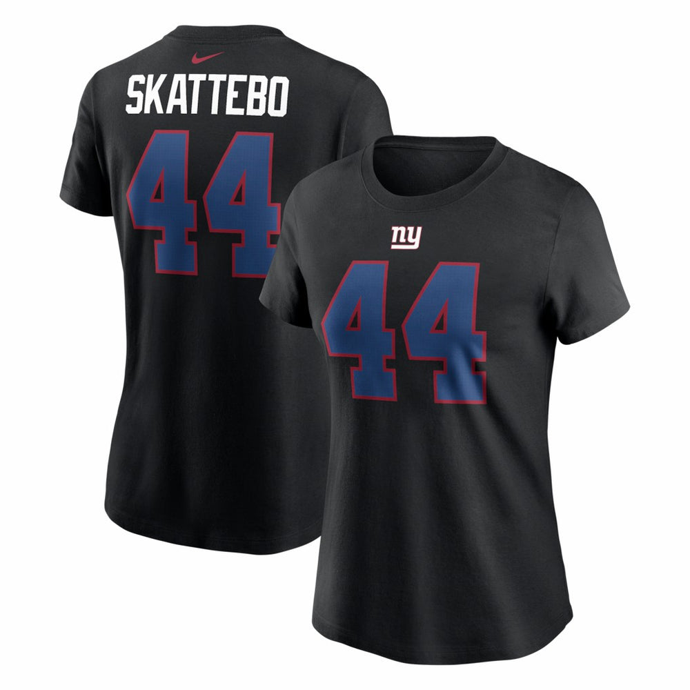 Cam Skattebo New York Giants Women's Name & Number T-Shirt Black | Nike for Sale