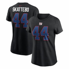Cam Skattebo New York Giants Women's Name & Number T-Shirt Black | Nike for Sale