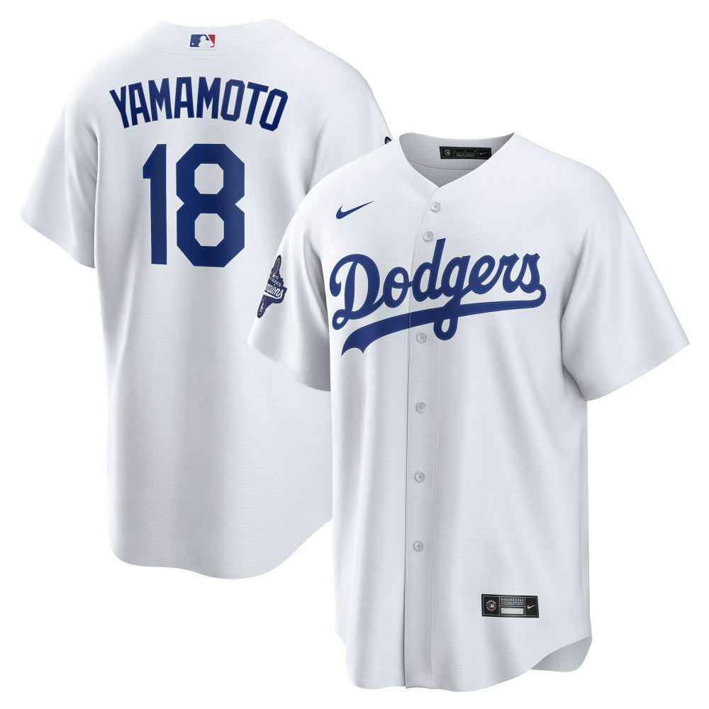 Yoshinobu Yamamoto Los Angeles Dodgers Nike 2025 World Series Champions Home Replica Jersey - MLB