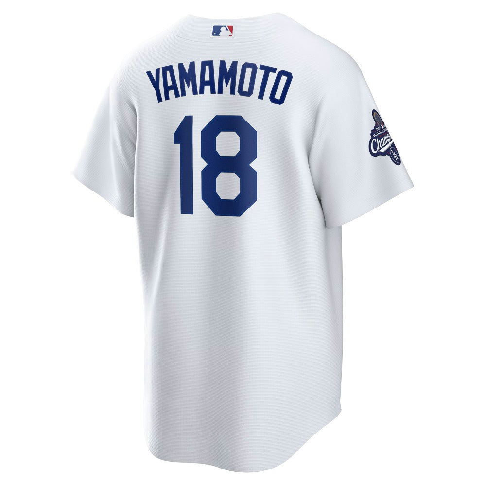 Yoshinobu Yamamoto Los Angeles Dodgers Nike 2025 World Series Champions Home Replica Jersey - MLB